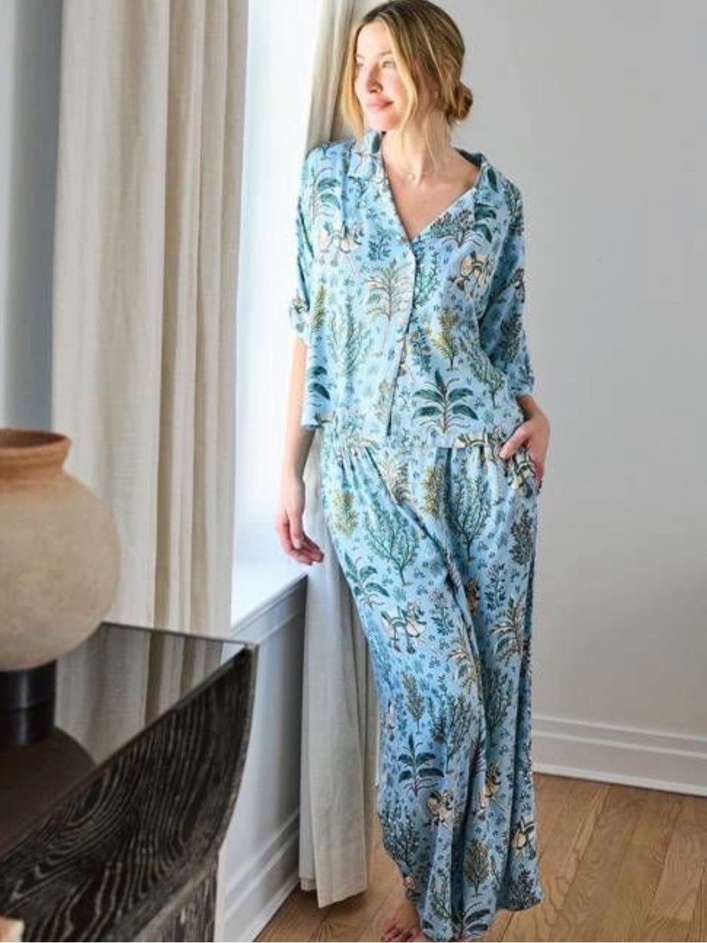 Printfresh Camels Courtyard Print 2 Piece Pajama Set Medium